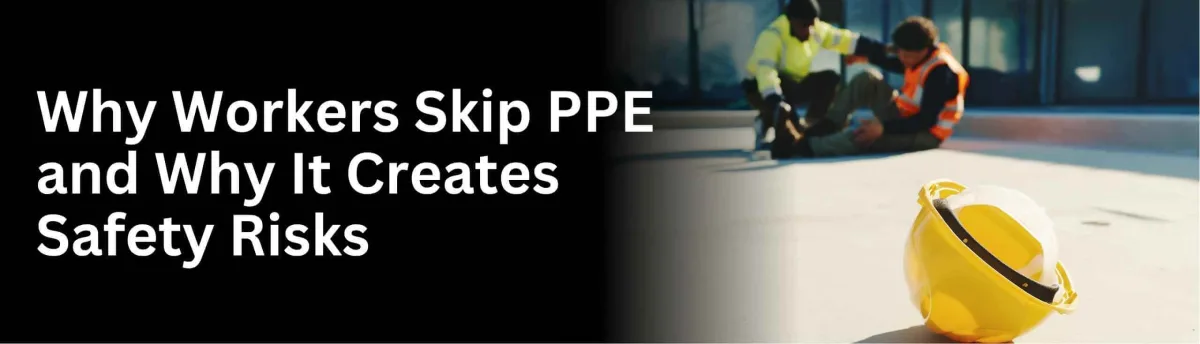 Worker skipping PPE and the safety risks of common PPE mistakes at work
