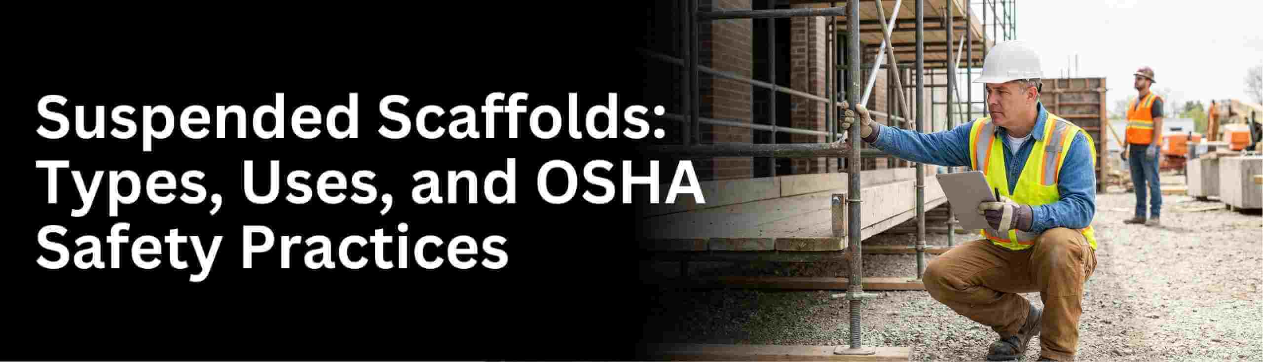 Learn about suspended scaffolds and its uses and types for osha safety practices